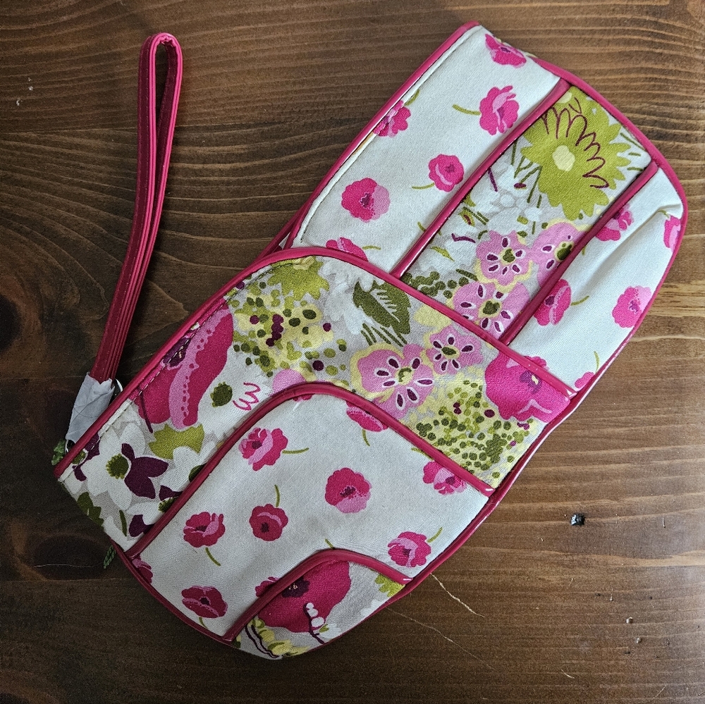 Vera Bradley Floral Pink & Green Wristlet